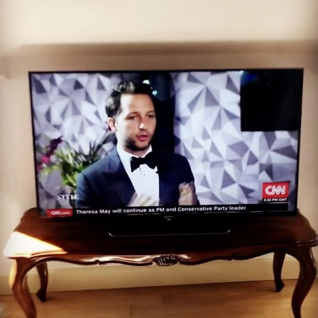 The epitome of DGAF: @nickbrown's reaction to my award-winning TV show. (If you give an F, go to CNN.com) @charlizeafrica @cnn @cnnstyle