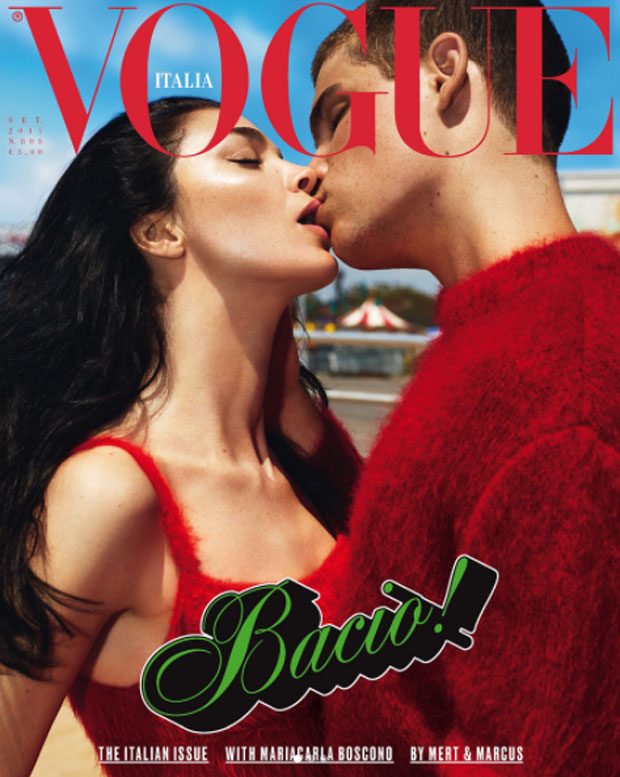Жаркие поцелуи: Три обложки итальянского Vogue (фото 1)