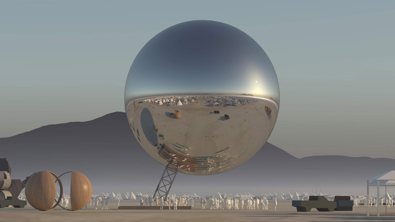 Архитекторы собирают деньги на зеркальный шар для Burning Man (фото 2)
