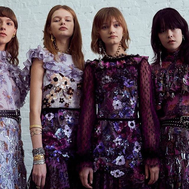 Nina S, @sveta_mat @peyton.knight and @meimeilapres backstage at the Rodarte SS17 Show (Photo by @lillieeiger for @dazed). #Rodarte