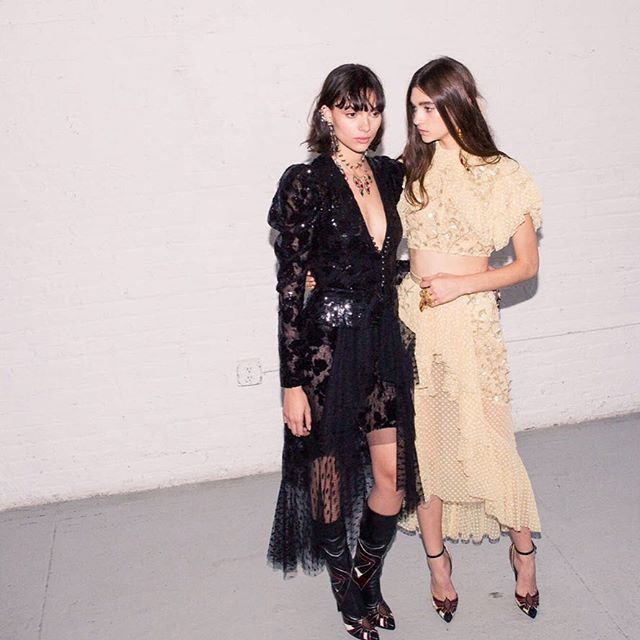 @charleefraser and @dear.ratner backstage at the Rodarte SS17 Show (Photo by @alec_kugler for @Coveteur). #Rodarte